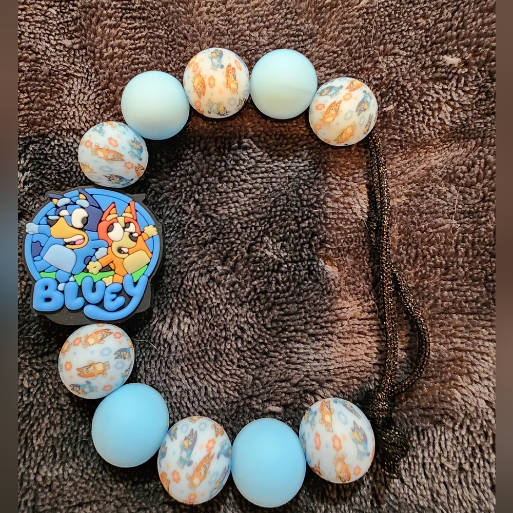 Bluey and Bingo Silicone Beaded Bracelet